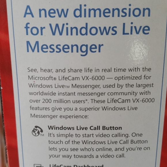Microsoft window live messenger lifecam vx 600 - Picture 10 of 13
